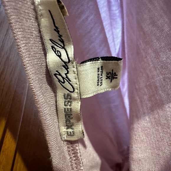Express One Eleven line women’s tee, XS dusty lilac cotton knit top, worn once - Picture 2 of 5